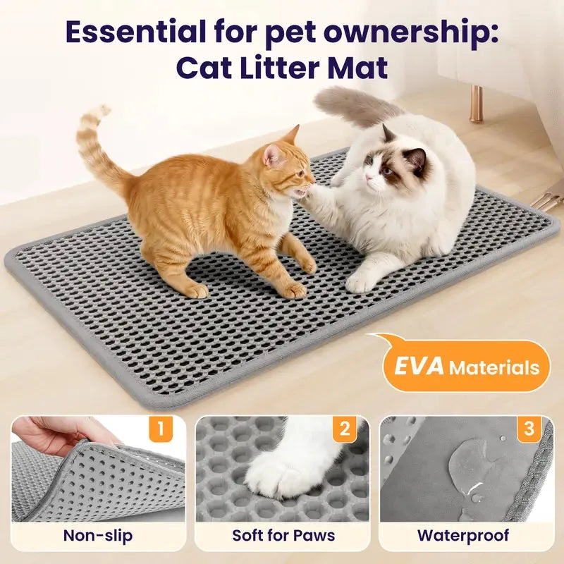 Waterproof Eva Double Layer Foldable Cat Litter Trapping Mat