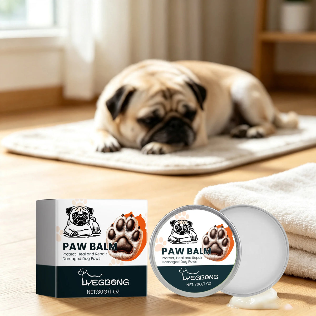 30G Pet Paw Balm Deep Moisturizing Repairing Damaged Skin Nourishing Paw Anti-chapping Enhance Smoothness Protective Natural Pet Paw Balm