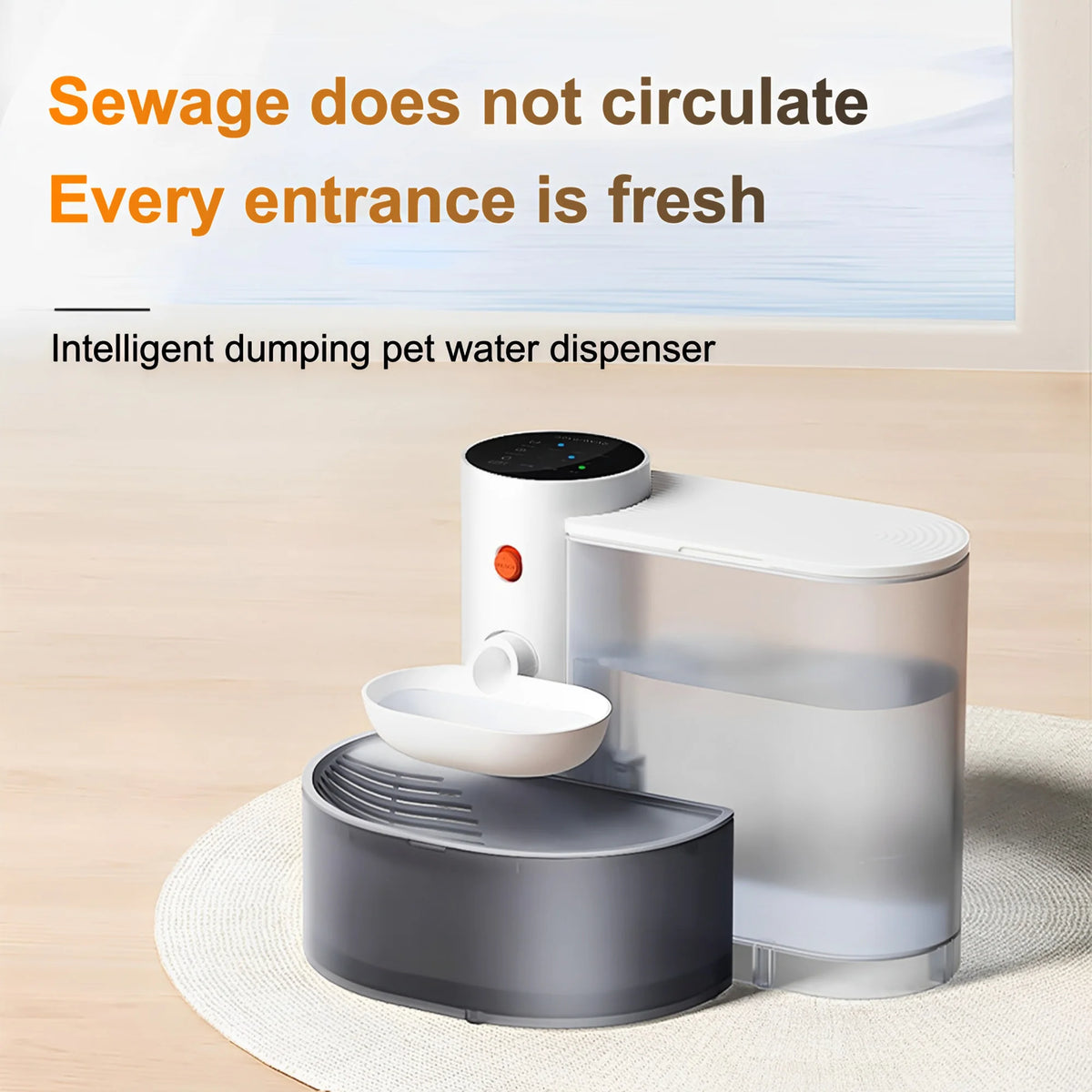Petgravity Stainless Steel Automatic Purifying Water Dispenser Bowl for Pets