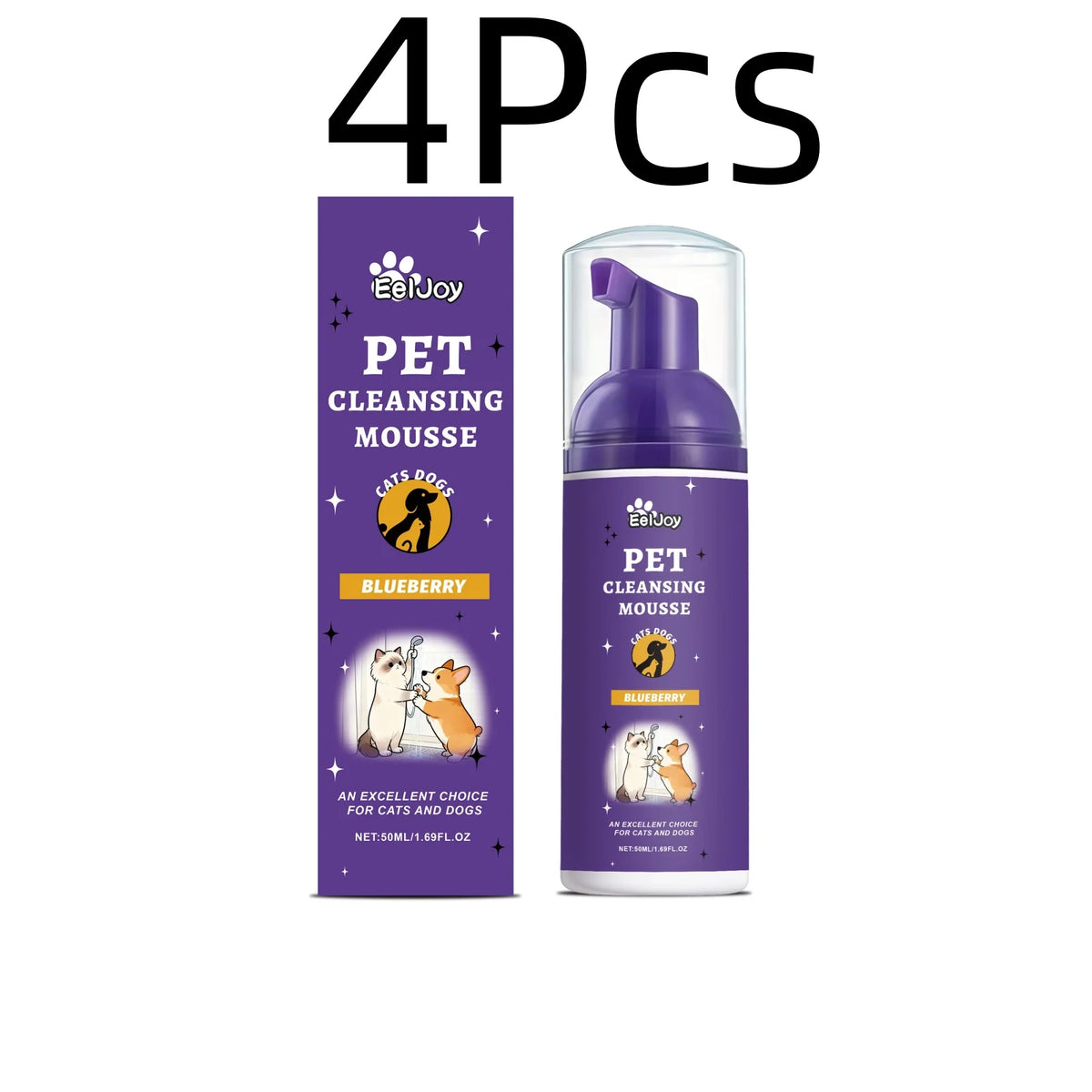 EelJoy Pet Grooming Foam Deep Cleansing Eliminating Odors Soothing Skin Minimize Scratching Prevent Fur Tangling Pet Wash Foam