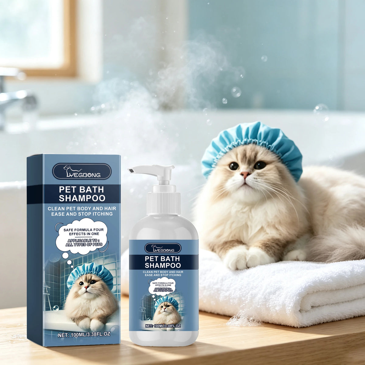 100ML Pet Bathing Shampoo Gentle Cleaning Dirts Moisturizing Enhance Smoothness Nourishing Skin Soothing Itching Improve Shine Fresh Fragrance Pet Shampoo for Cat & Dog