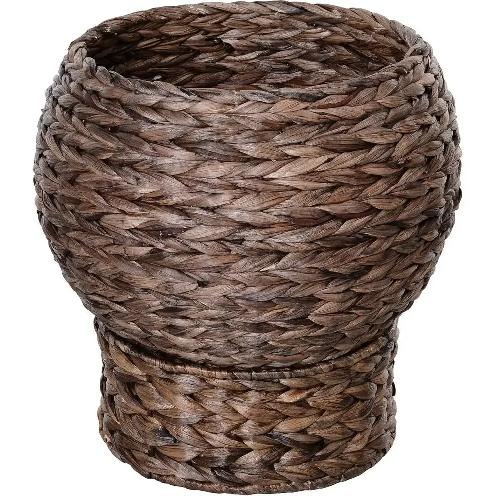 Elevated Wicker Cat Bed With Rotating Egg Chair Stand