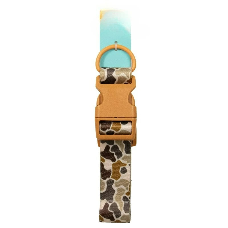 Polyester Adjustable Dog Collar, Camo, M