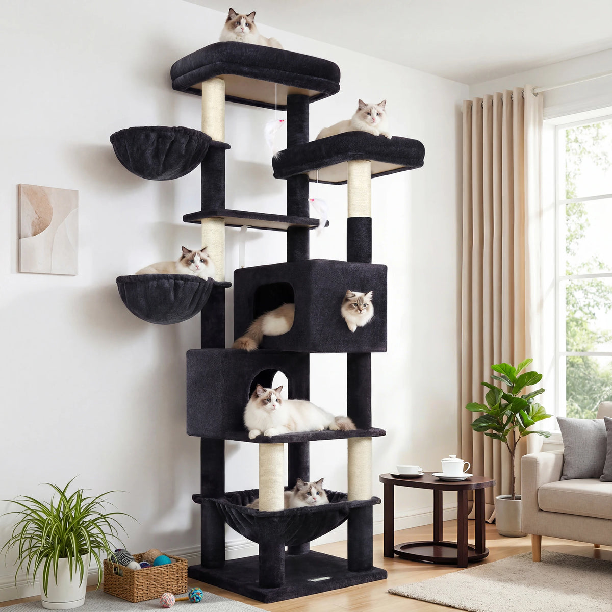 Globlazer Multi Level Cat Tree Tower with Hammocks and Condos