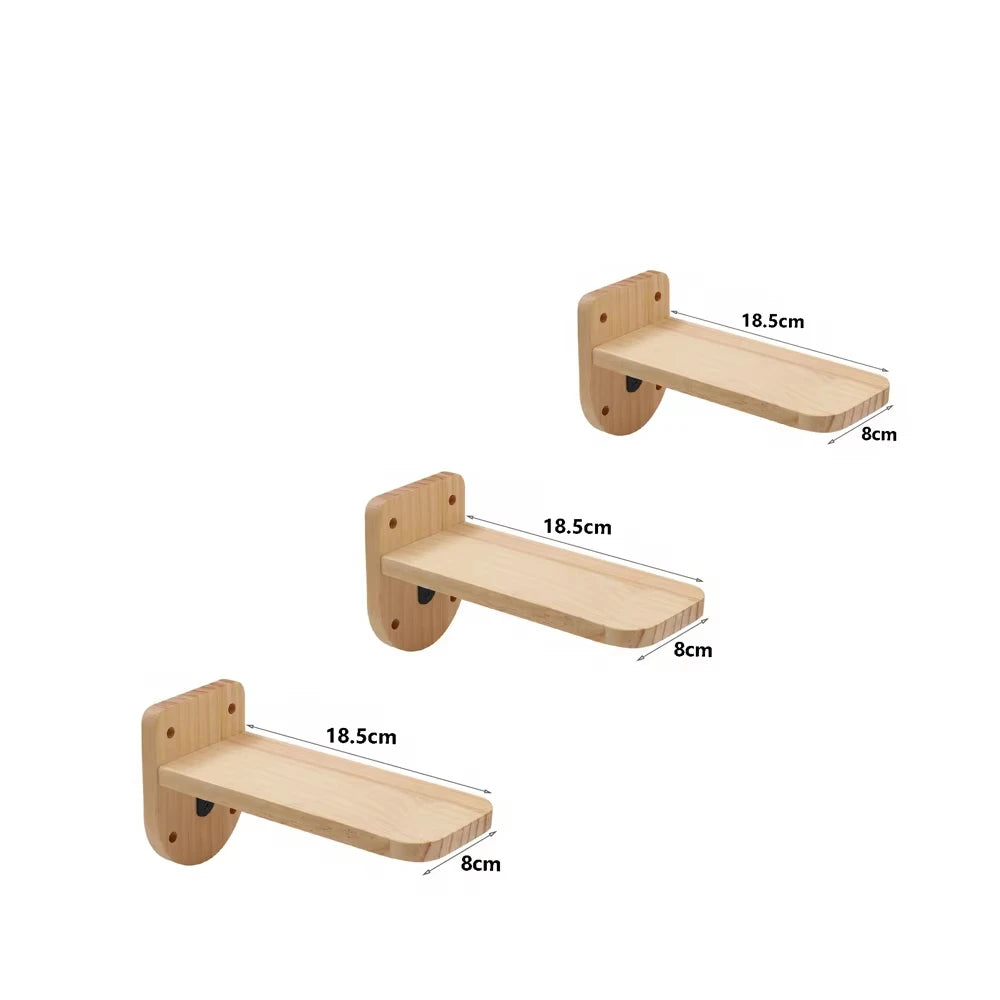CWV Wall Mounted Cat Climbing Shelf With Sisal Scratching Post