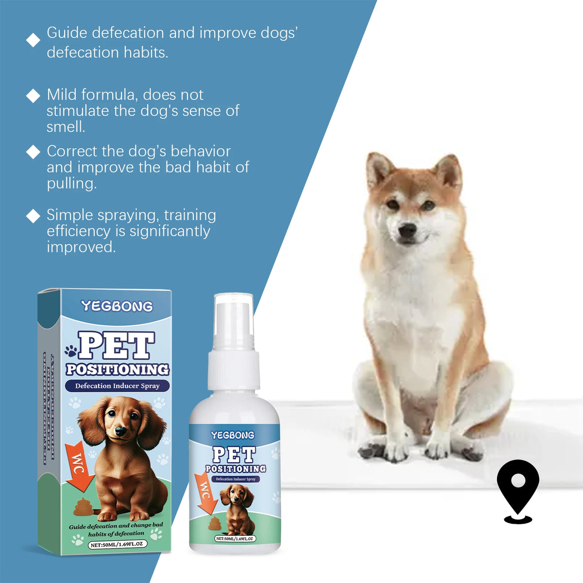 Pet Potty Training Spray for Dogs, Gentle Non-Irritating Positioning Inducer to Guide Pet Toileting
