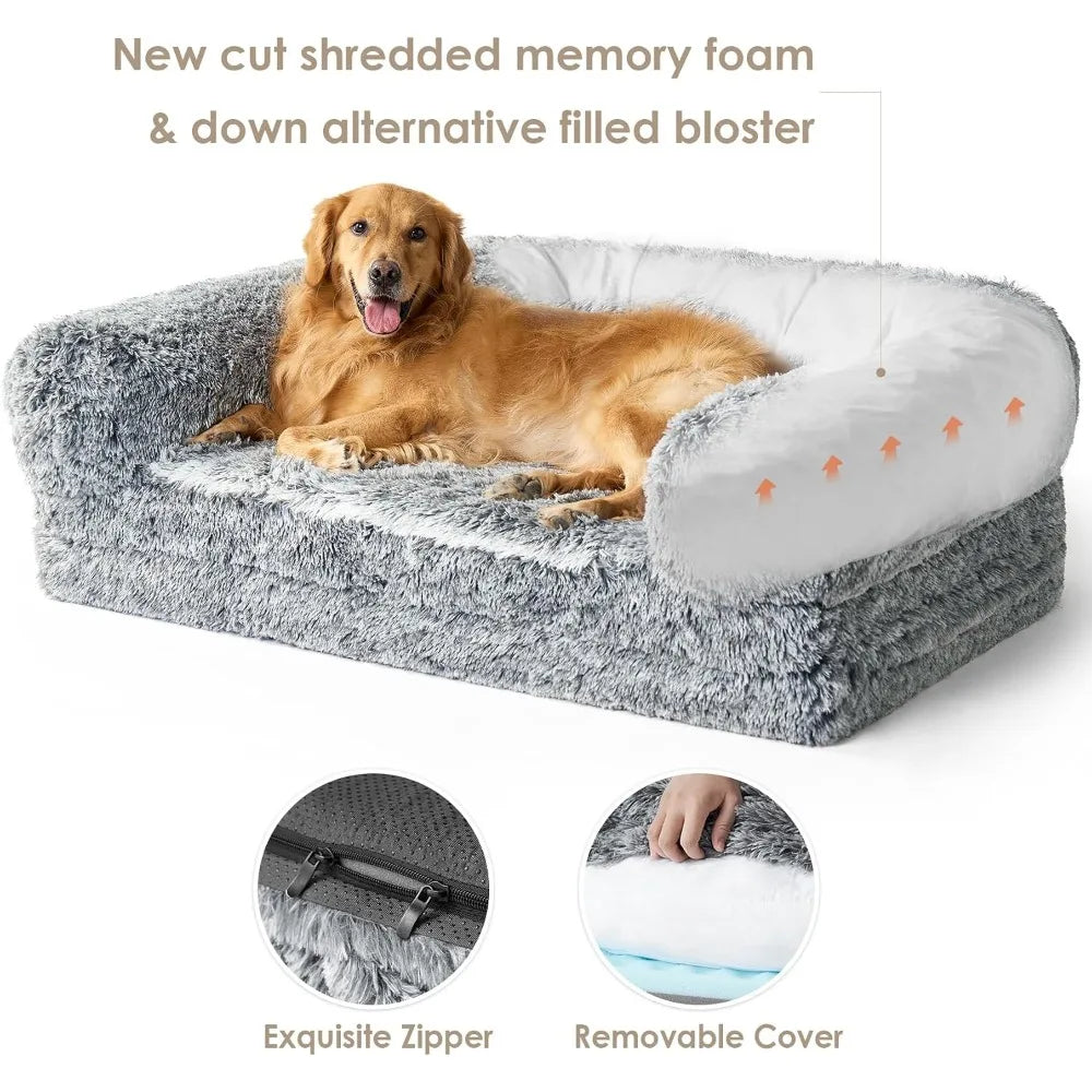 Premium Foldable Orthopedic Memory Foam Waterproof Pet Bed