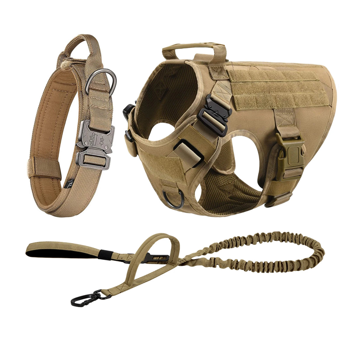 PetraVel Tactical Dog Harness With Adjustable Chest Plate