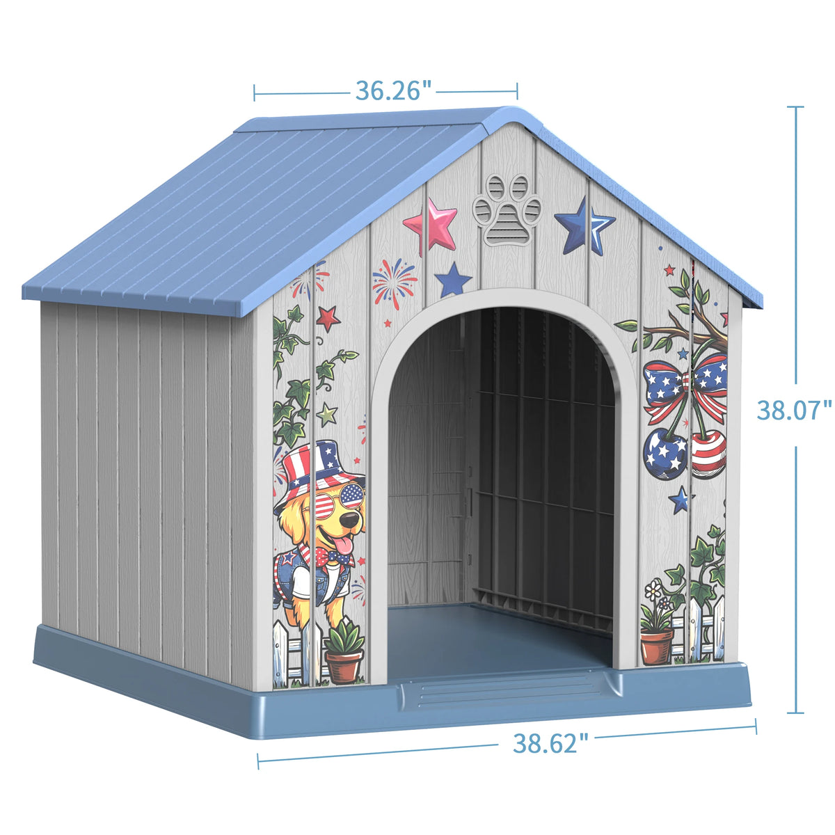 Weatherproof Outdoor Plastic Dog House Shelter For Pets