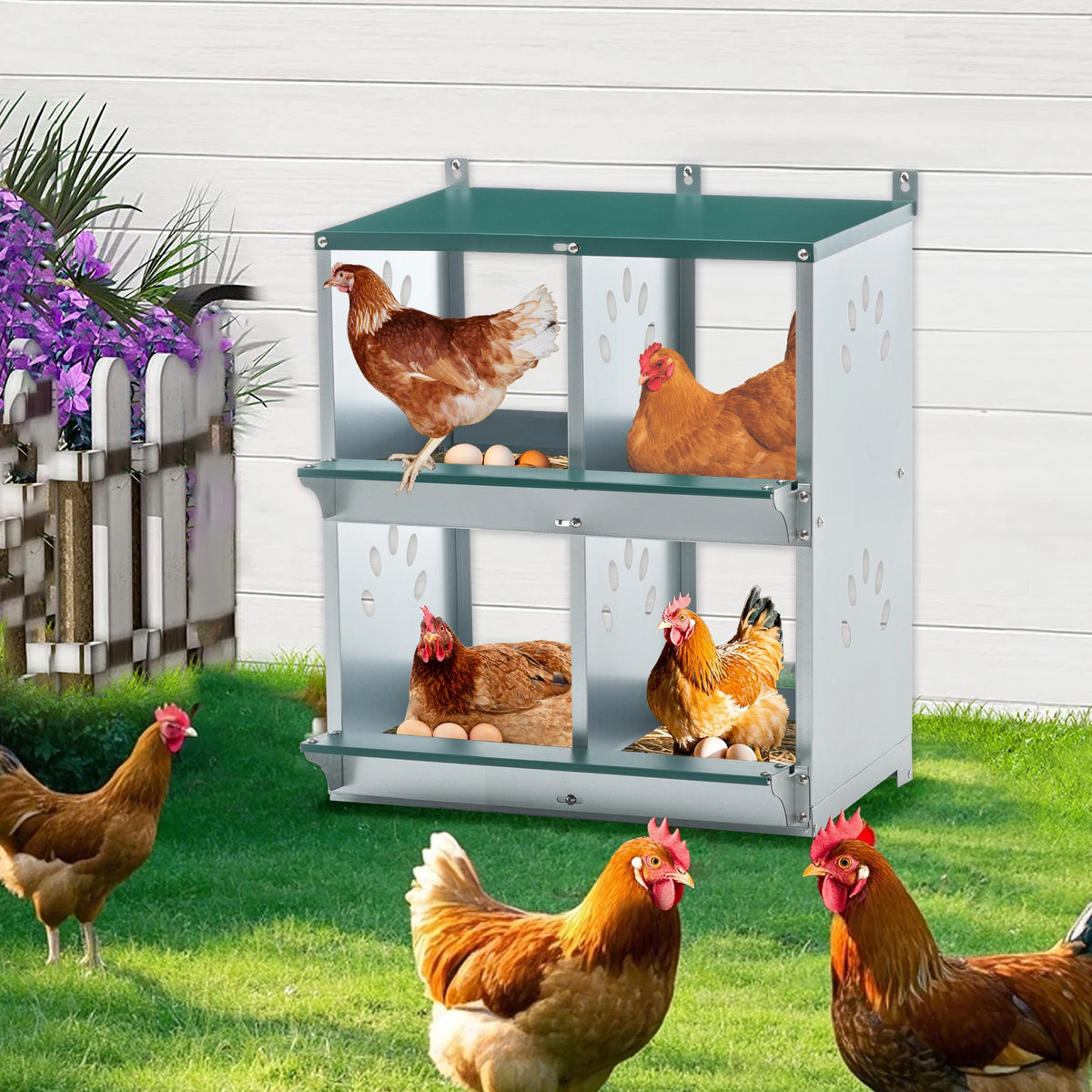 Heavy Duty Wall Mount Chicken Nesting Box For Backyard Hens
