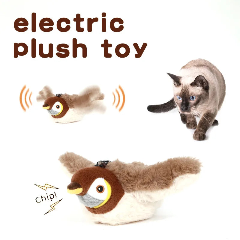 Interactive Simulated Chirping Bird Cat And Dog Toy