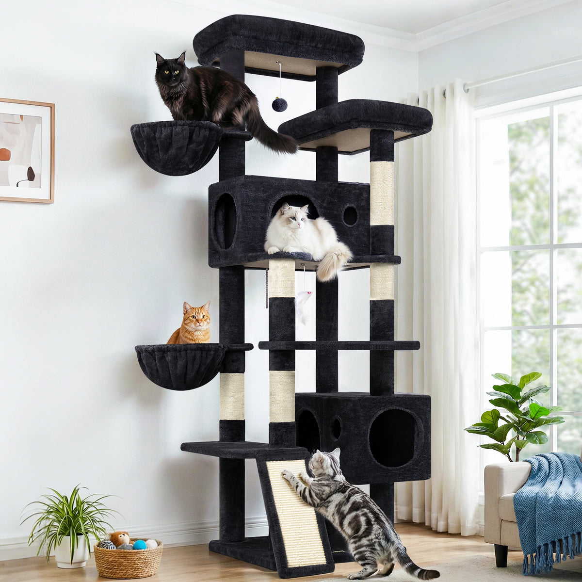 Globlazer Multi-Level Cat Tree Tower With Condos Hammocks And Perches