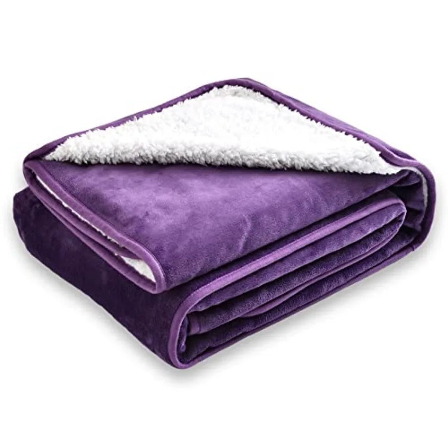 Waterproof Blanket for Bed Couch Sofa, Soft Liquid Pee Proof Pet Blanket for Dog Puppy Cat, Reversible Sherpa Fleece Furniture