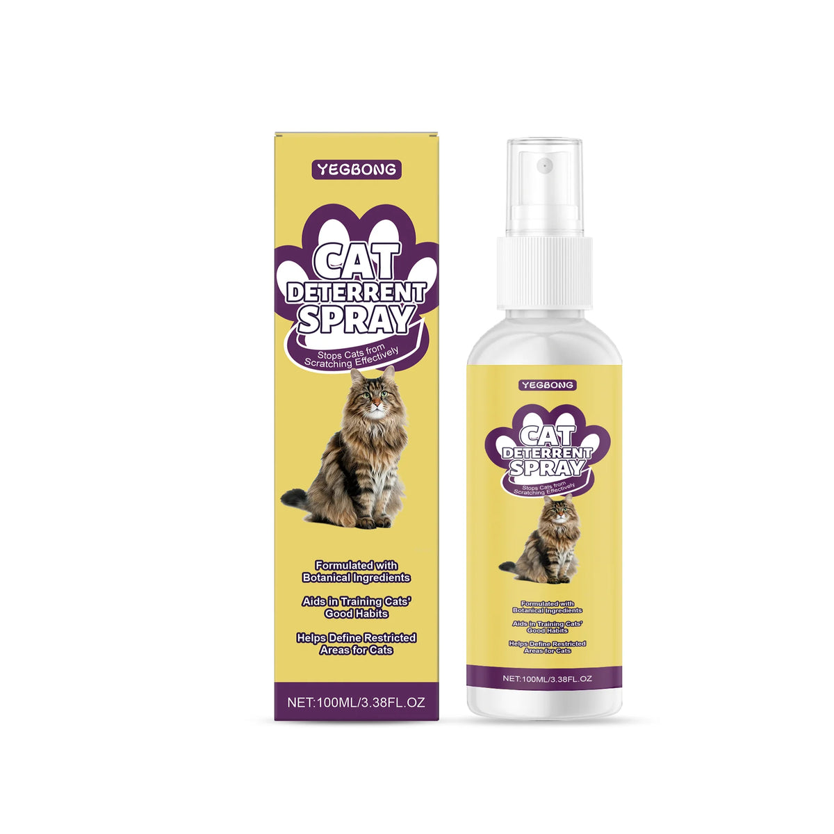 Cat Scratch Prevention Spray, Gentle Safe Formula for Cats, Behavior Training Spray to Protect Furniture & Sofa