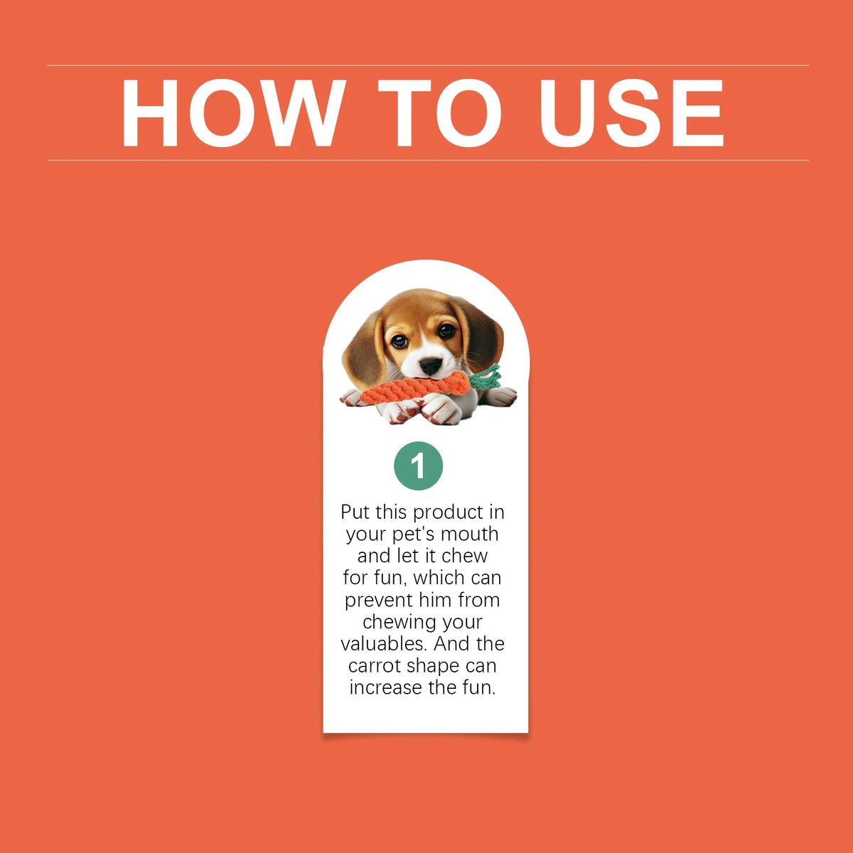 Pet Teething Carrot: Cute Carrot for Teething, Cares for Pet Teeth, Chewable and Bite-Resistant