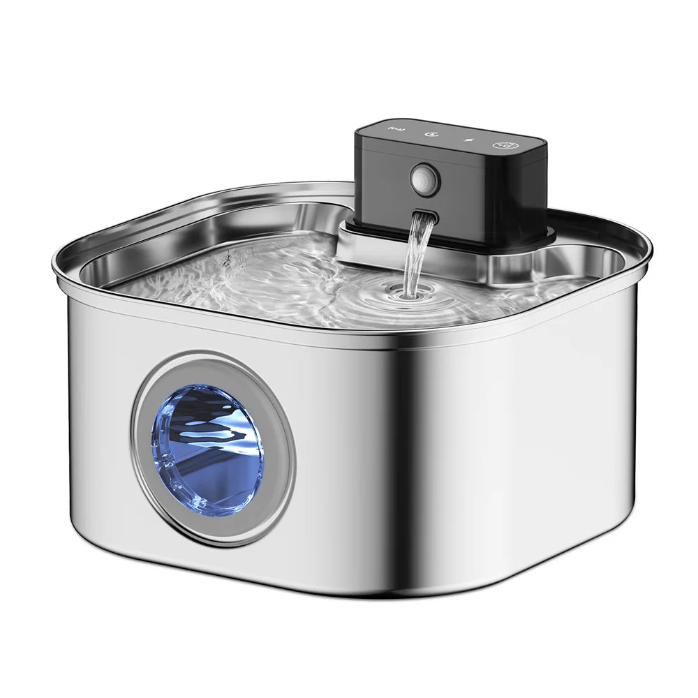 Wireless Stainless Steel Automatic Pet Water Fountain For Cats And Dogs
