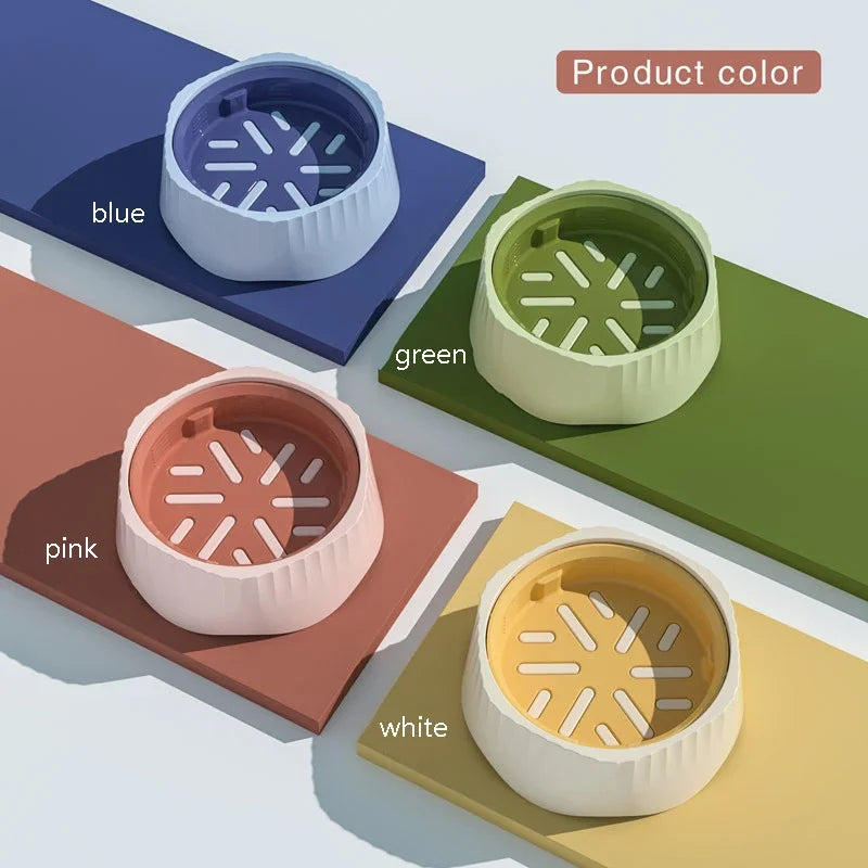 2 in 1 Rotatable Slow Feeder Dog Bowl 60° Switchable Pet Feeding Bowl Anti-Choke Anti-Vomit PP Food Bowl for Cats and Dogs