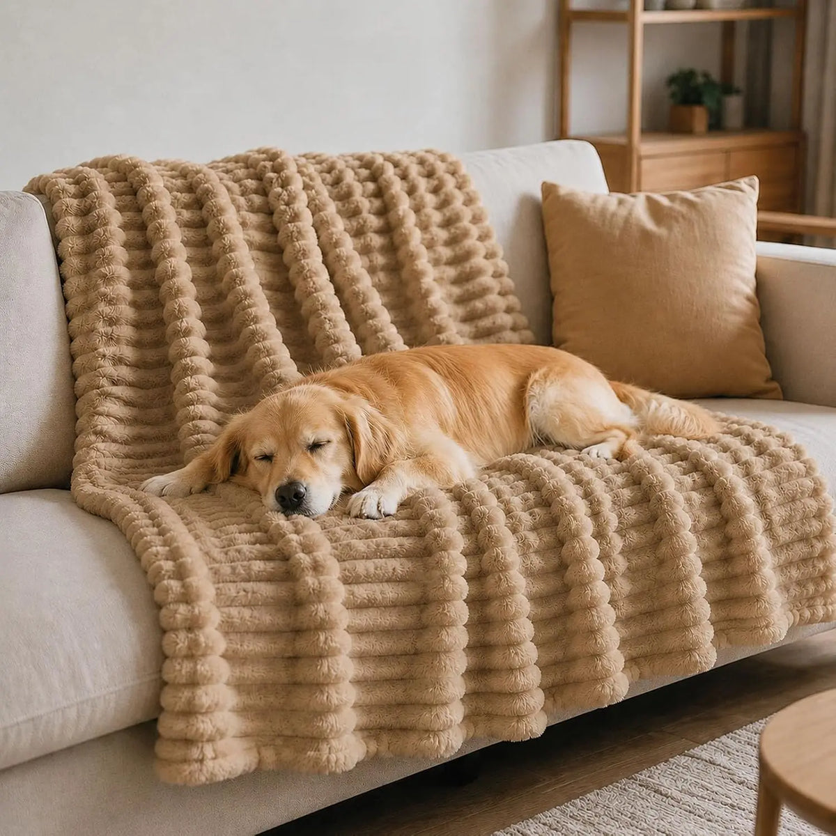 Emotional Support Blanket for Dogs, Yellow Dog Blanket (Dark Blue,27x39in)