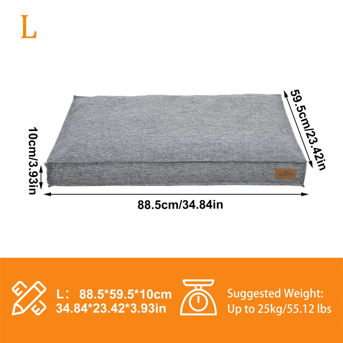 Bingopaw Waterproof Dog Bed With Cozy Linen Cover Foam Base
