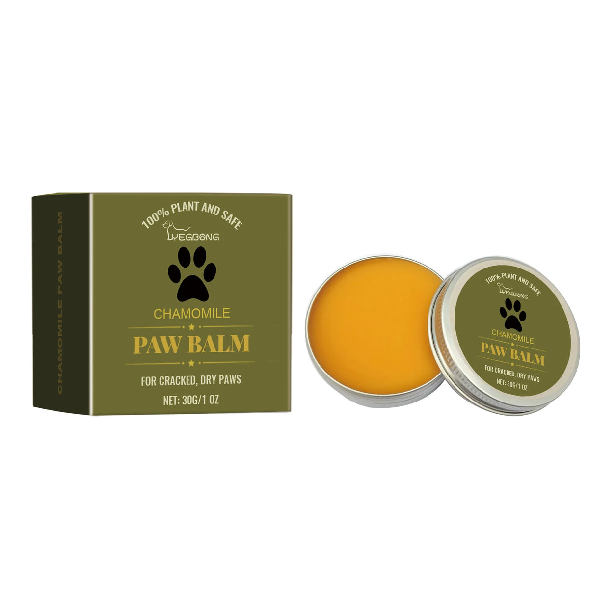 Pet Paw Balm For Dogs And Cats, Chamomile Moisturizing Paw Cream, Soften & Protect Dry Cracked Paw Pads