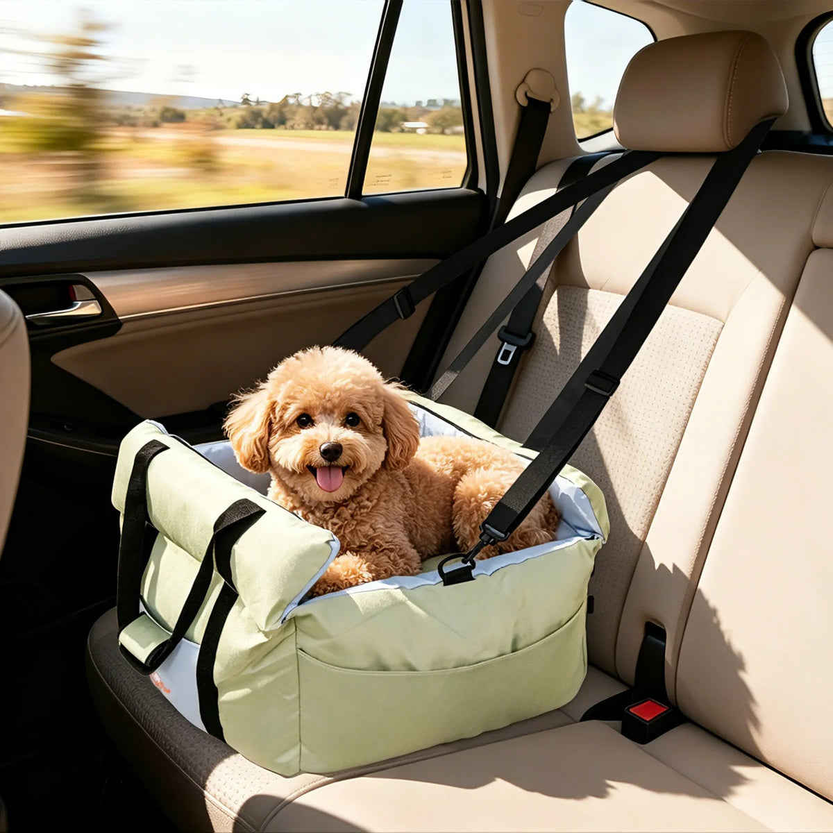 Bingopaw Washable Dog Car Seat With Breathable Cushion