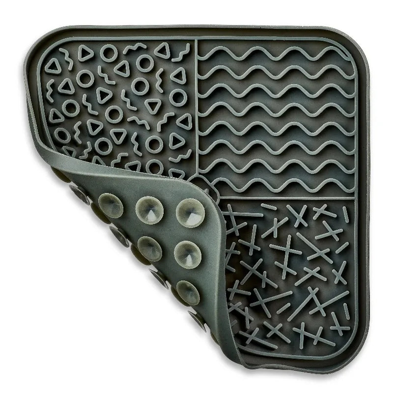 Vibrant Life Silicone Lick Mat for Pets, Gray, 7.87" x 7.87"