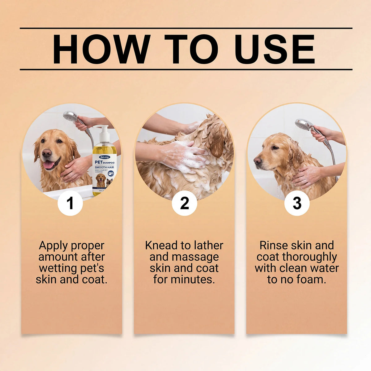 Pet Coconut Oil Shampoo For Cats And Dogs, Gentle Cleansing, Moisturize Fur, Soft Shiny Smooth Coat