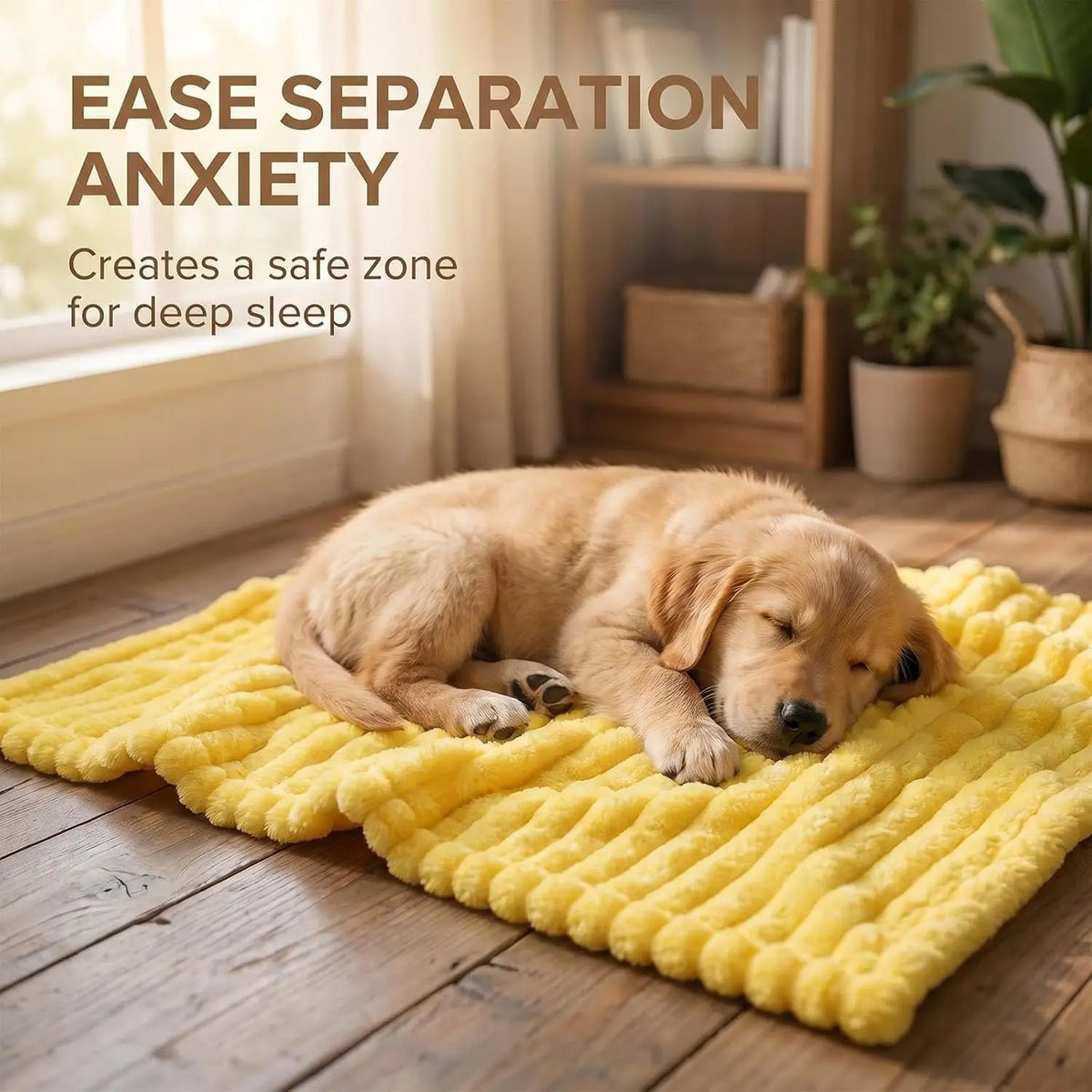 Emotional Support Blanket for Dogs, Yellow Dog Blanket (Dark Blue,27x39in)