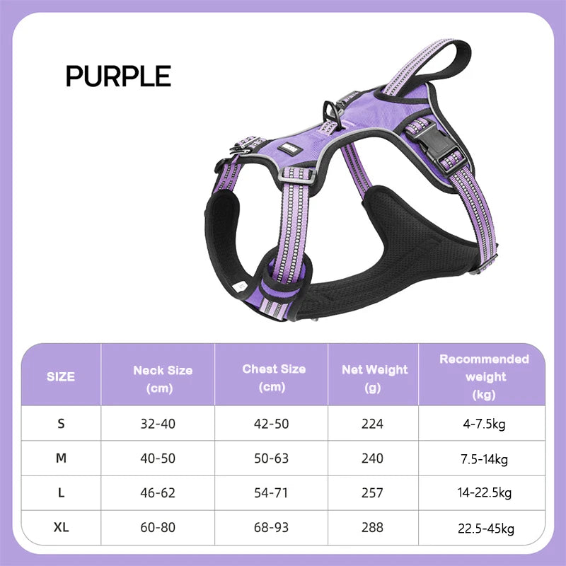 Reflective Heavy Duty Car Safety Harness With Seatbelt For Dogs