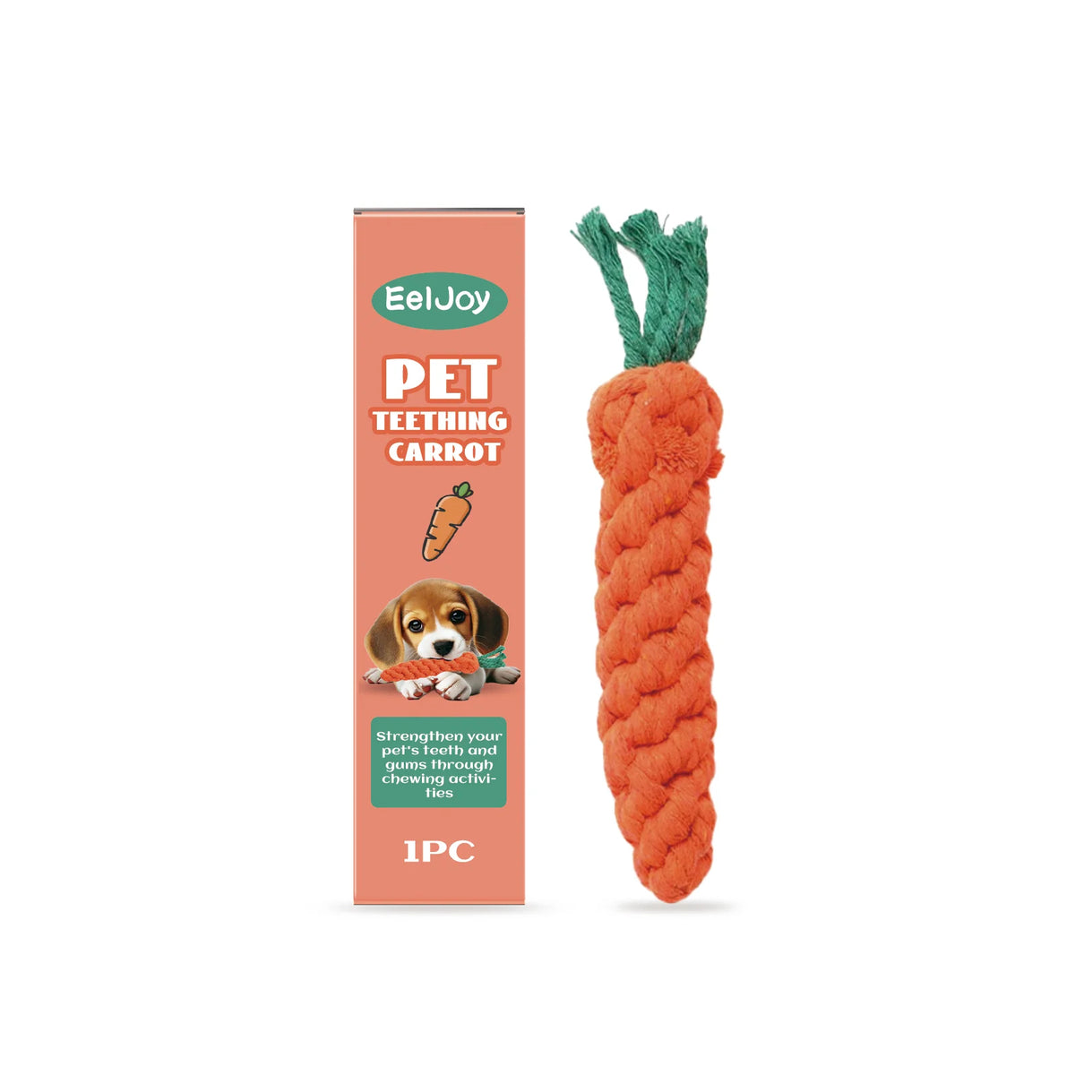 Pet Teething Carrot: Cute Carrot for Teething, Cares for Pet Teeth, Chewable and Bite-Resistant