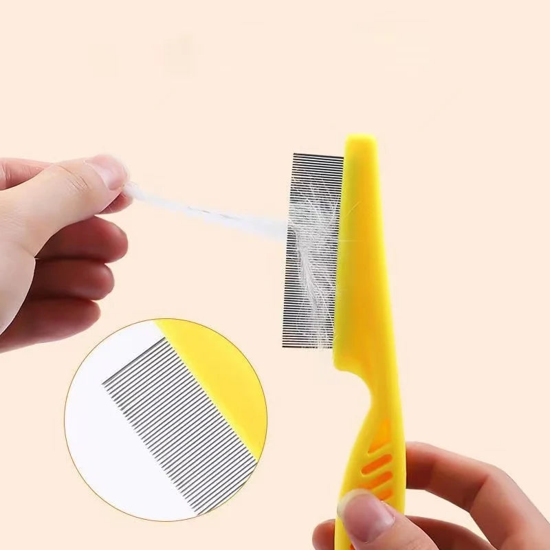 Stainless Steel Pet Grooming Comb Tool For Efficient Hair Shedding
