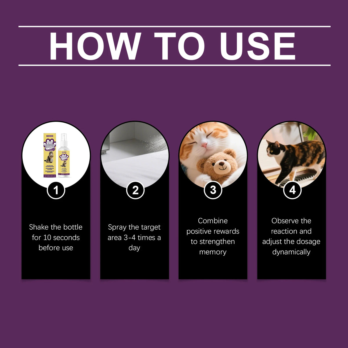 Cat Scratch Prevention Spray, Gentle Safe Formula for Cats, Behavior Training Spray to Protect Furniture & Sofa