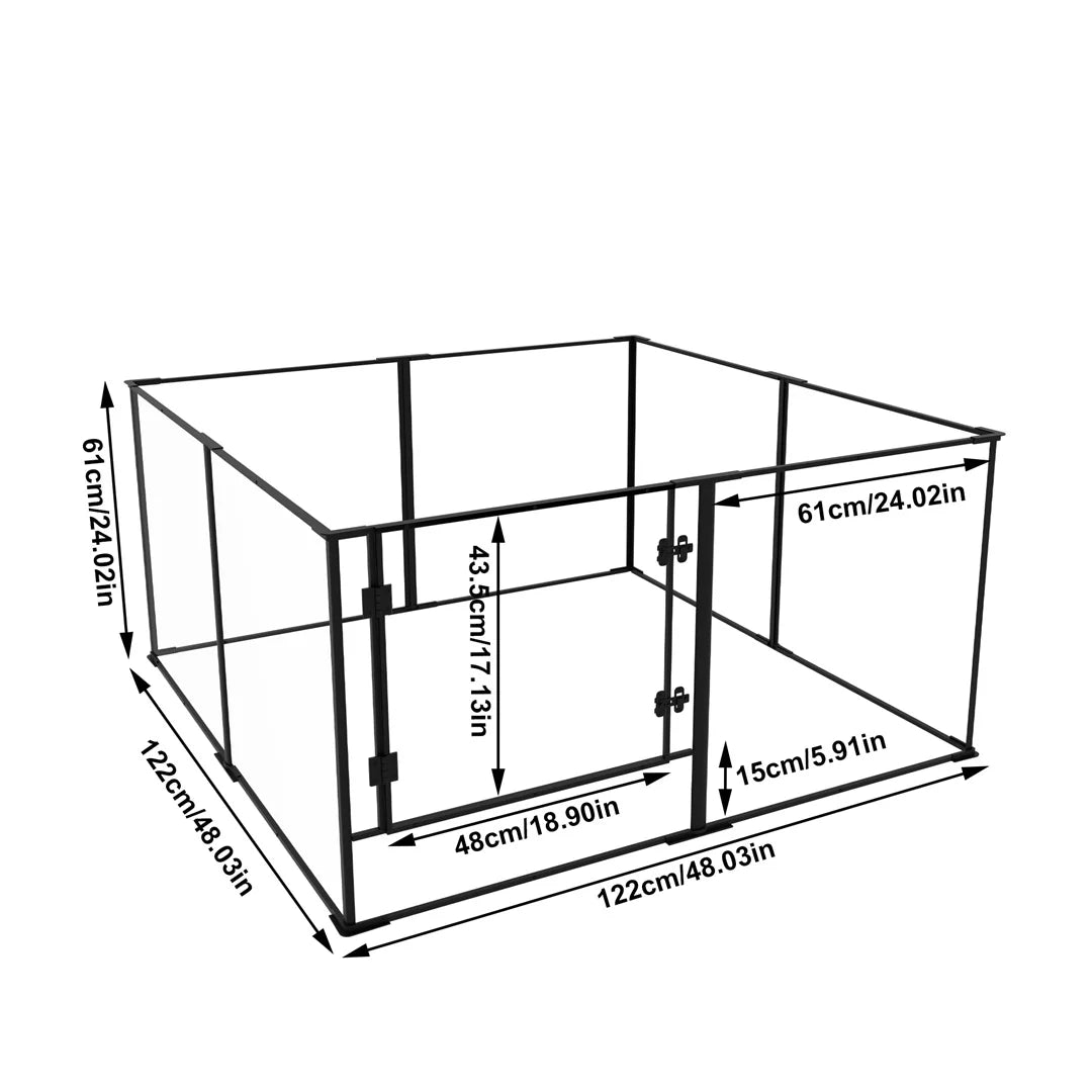 Bingopaw 8 Panel Acrylic Dog Indoor Whelping Playpen