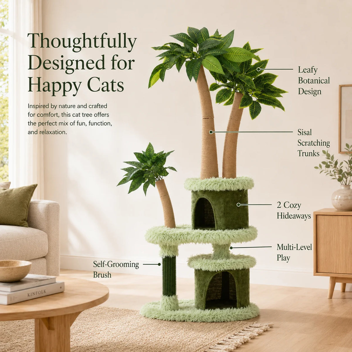 Mango Tree Cat Tree - Cozy Perch, Fun Platform & Scratching Post for Cats