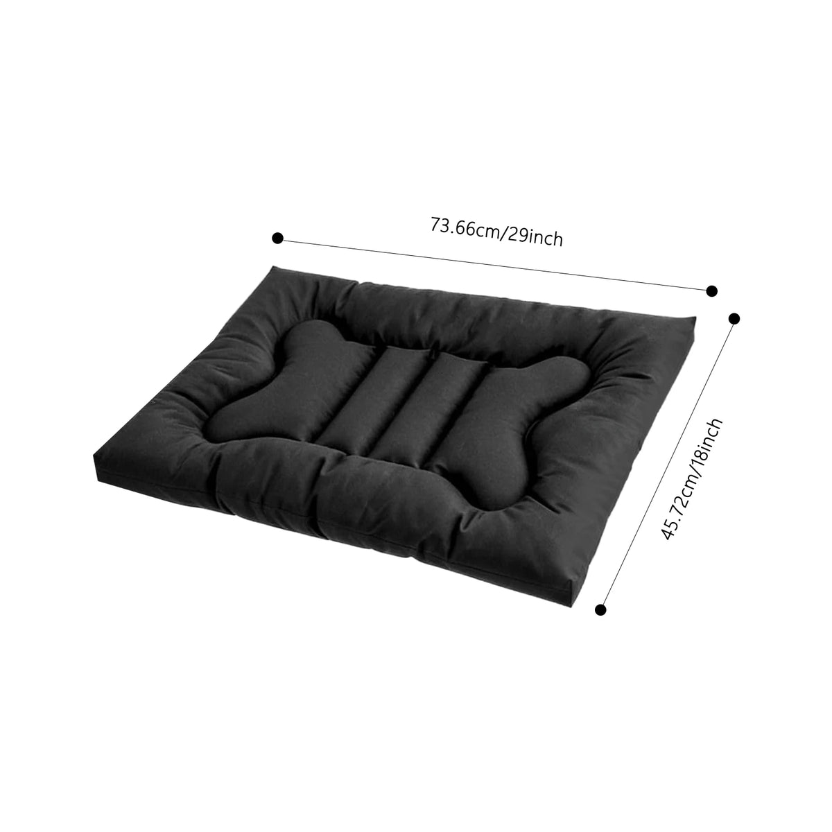 Chew Proof Washable Dog Crate Bed for Indoor Outdoor Travel