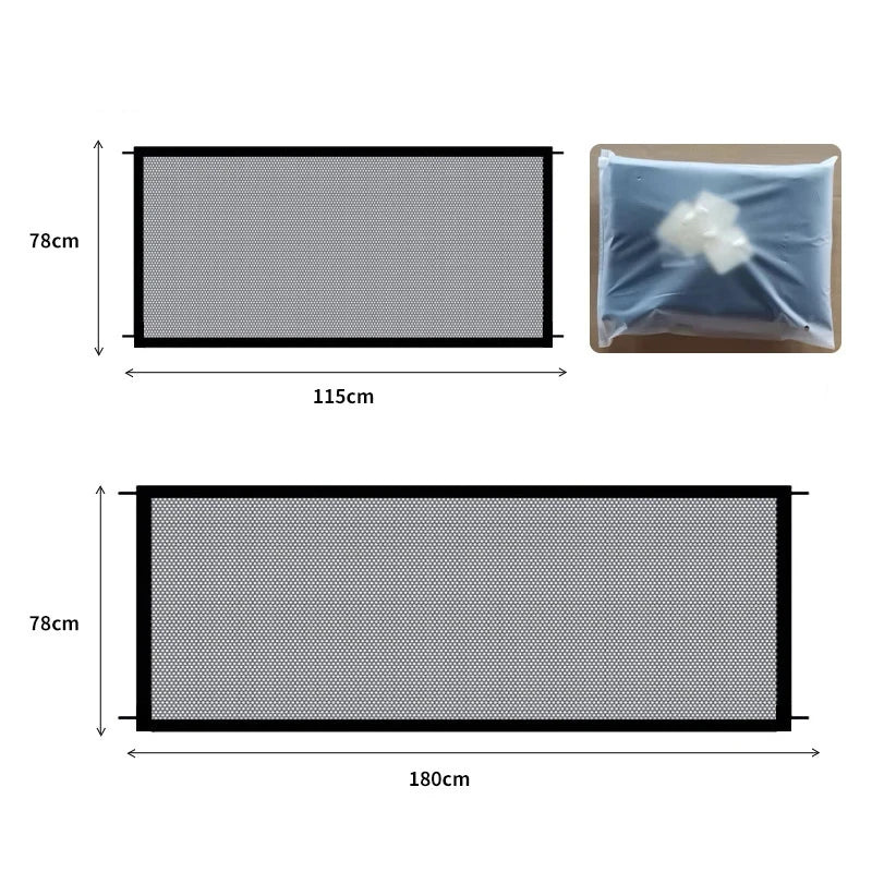 Folding Pet Dog Barrier Fence With Breathable Mesh Playpen