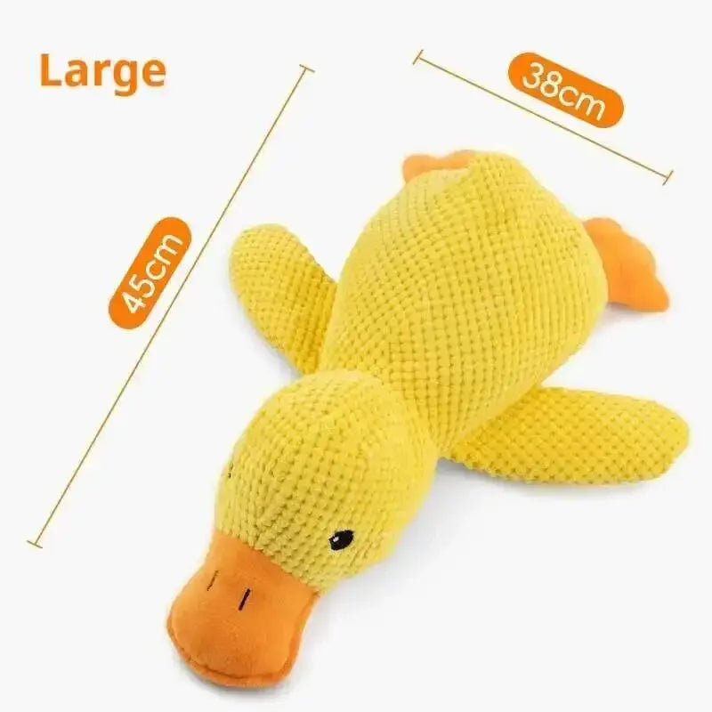 Soft Interactive Squeaky Plush Duck Chew Toy For Dogs