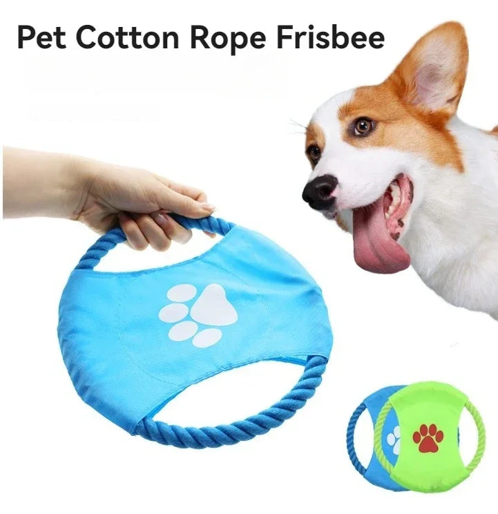 Durable Cotton Rope Dog Toy Outdoor Fetch Throwing Toy Bite Resistant Interactive Tug Chew for Dogs