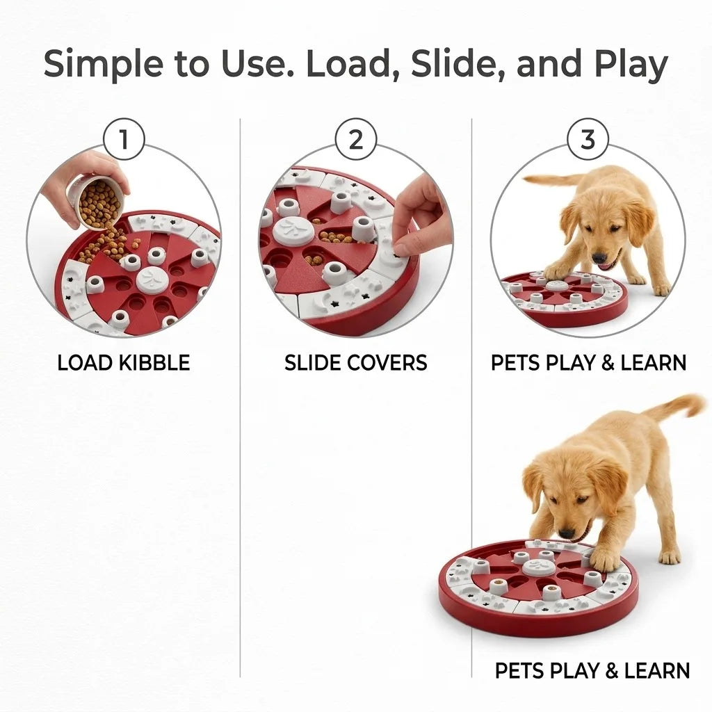 Dog Puzzle Toy, IQ Smart Garden Interactive Slow Feeder for Mental Stimulation, Enrichment Dog Treat Dispenser for Large Medium Small Dogs, Boredom Relief and IQ Training Puppy Brain Games