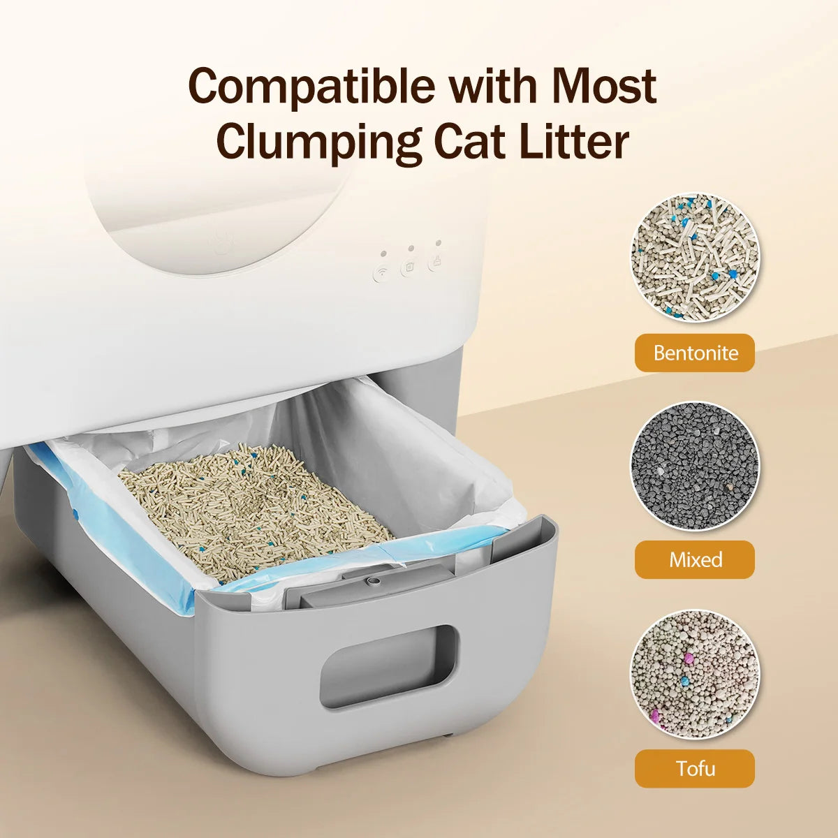 Automatic Smart Self Cleaning Enclosed Cat Litter Box Toilet