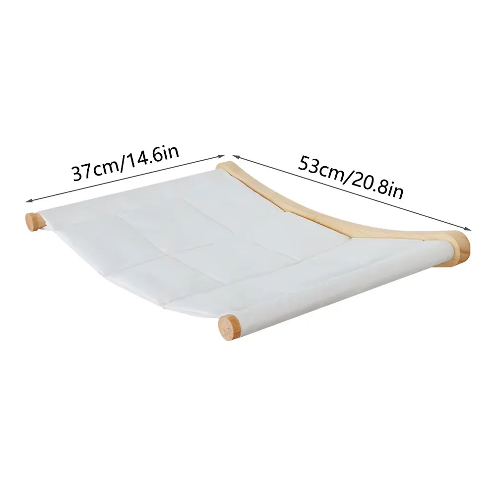 CWV Wall Mounted Cat Hammock Climbing Shelf With Scratching Perch