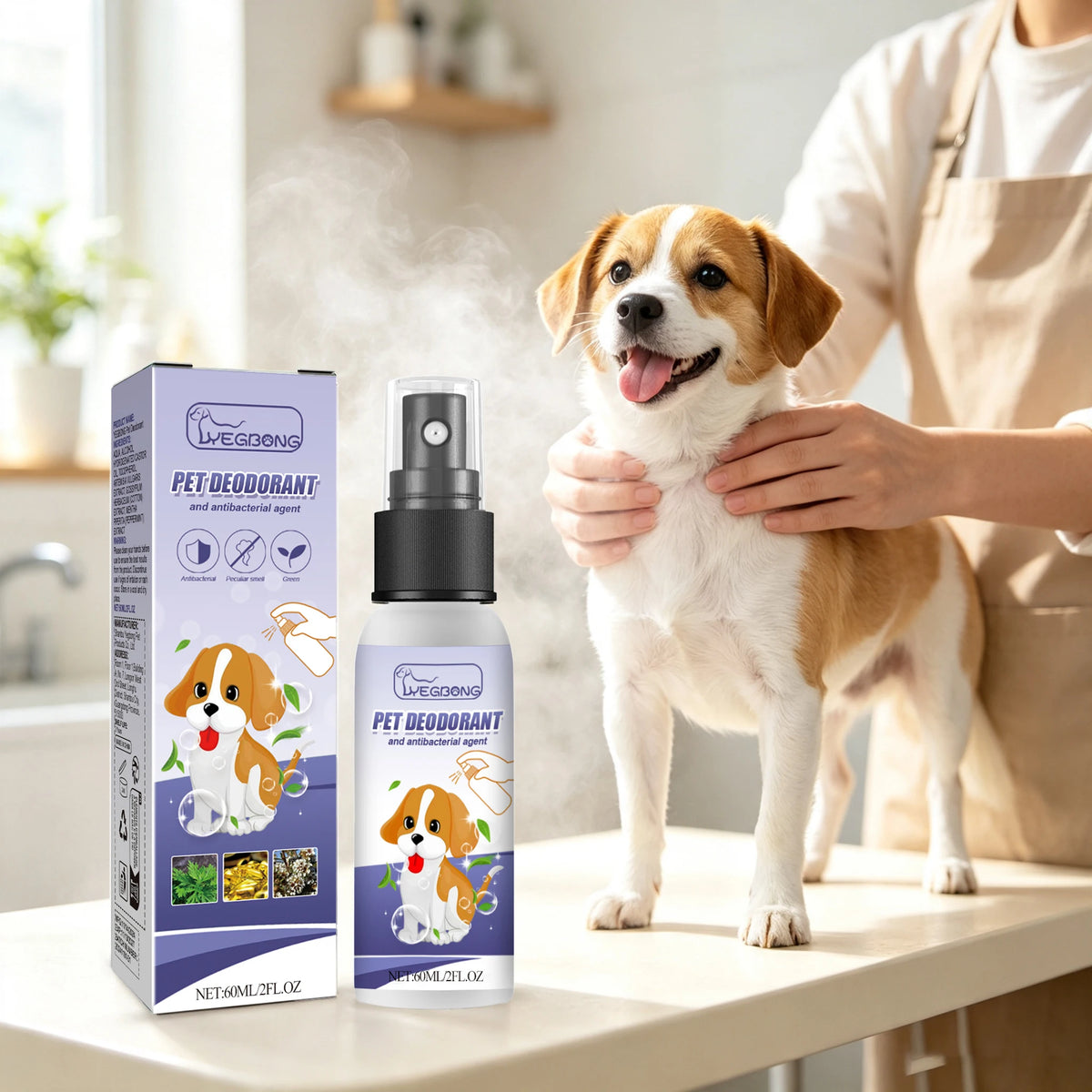 Yegbong Pet Deodorant Spray Non Irritating Moisturizing Skin Care