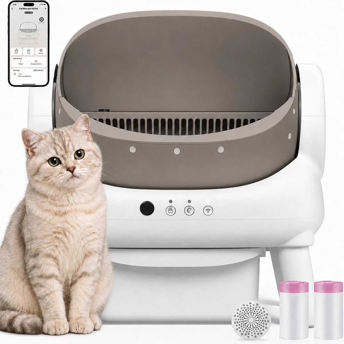 Cumrige Automatic Self Cleaning Cat Litter Box With WiFi Control