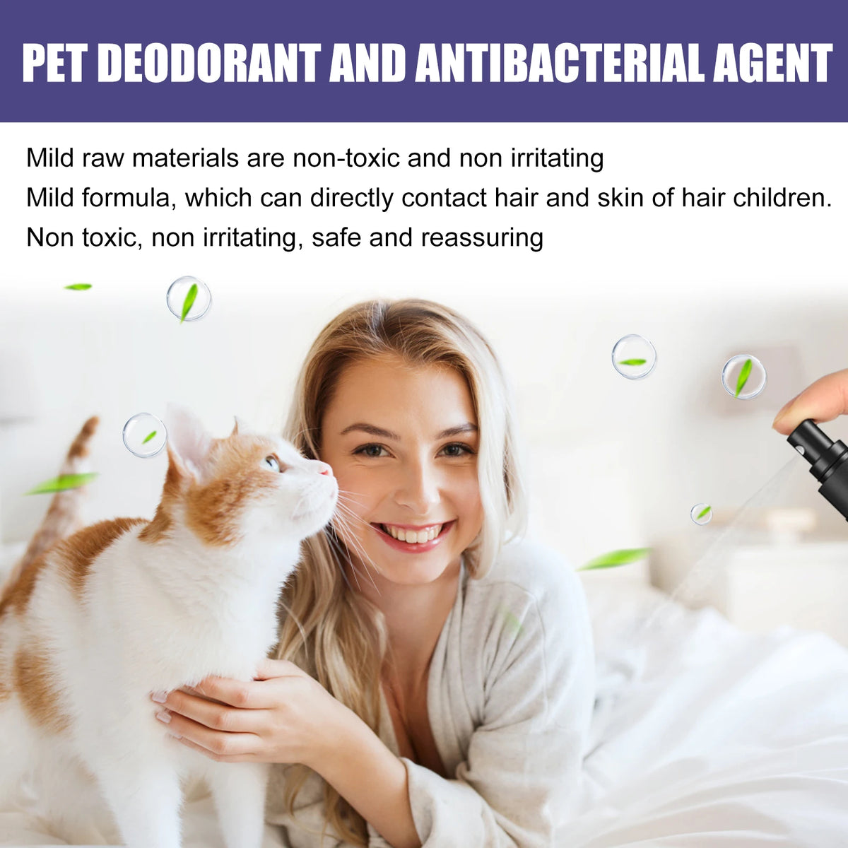 Yegbong Pet Deodorant Spray Non Irritating Moisturizing Skin Care