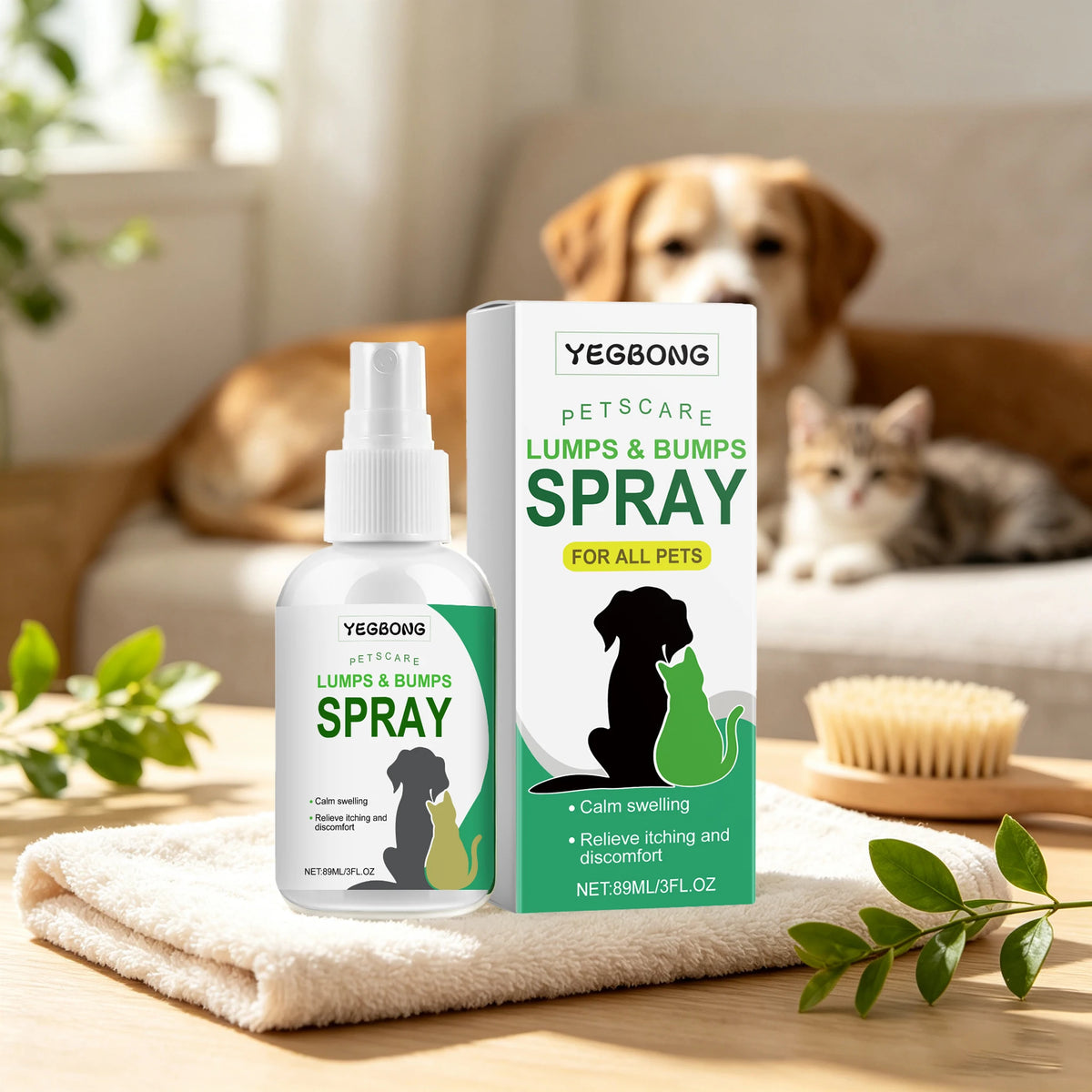 89ML Pet Skin Care Spray Nourishing Skin Soothing Swelling Relief Itching & Discomfort Protective Daily Pet Care Spray for Dogs & Cats