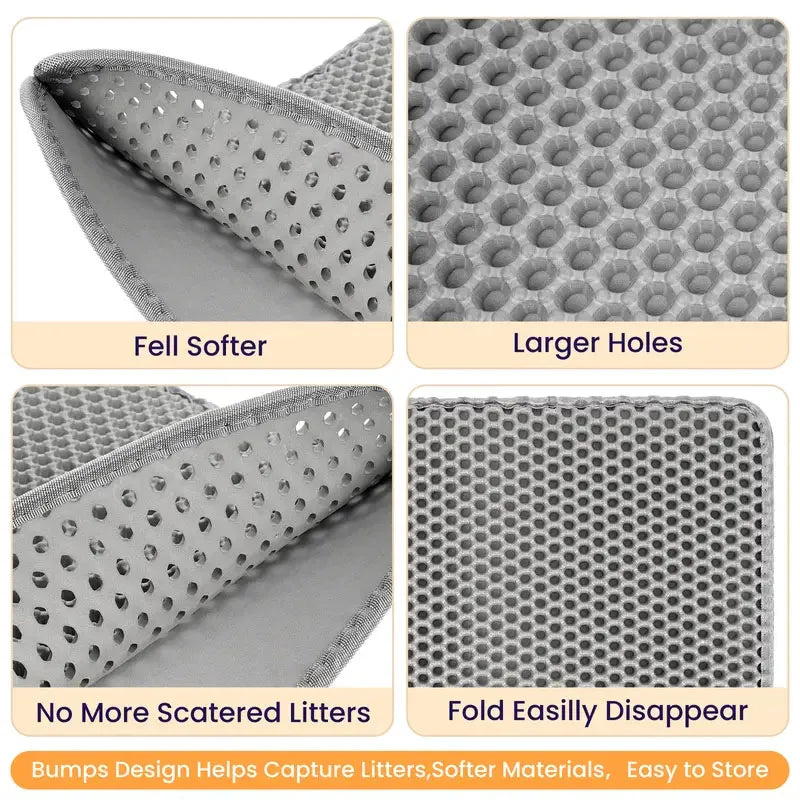 Waterproof Eva Double Layer Foldable Cat Litter Trapping Mat