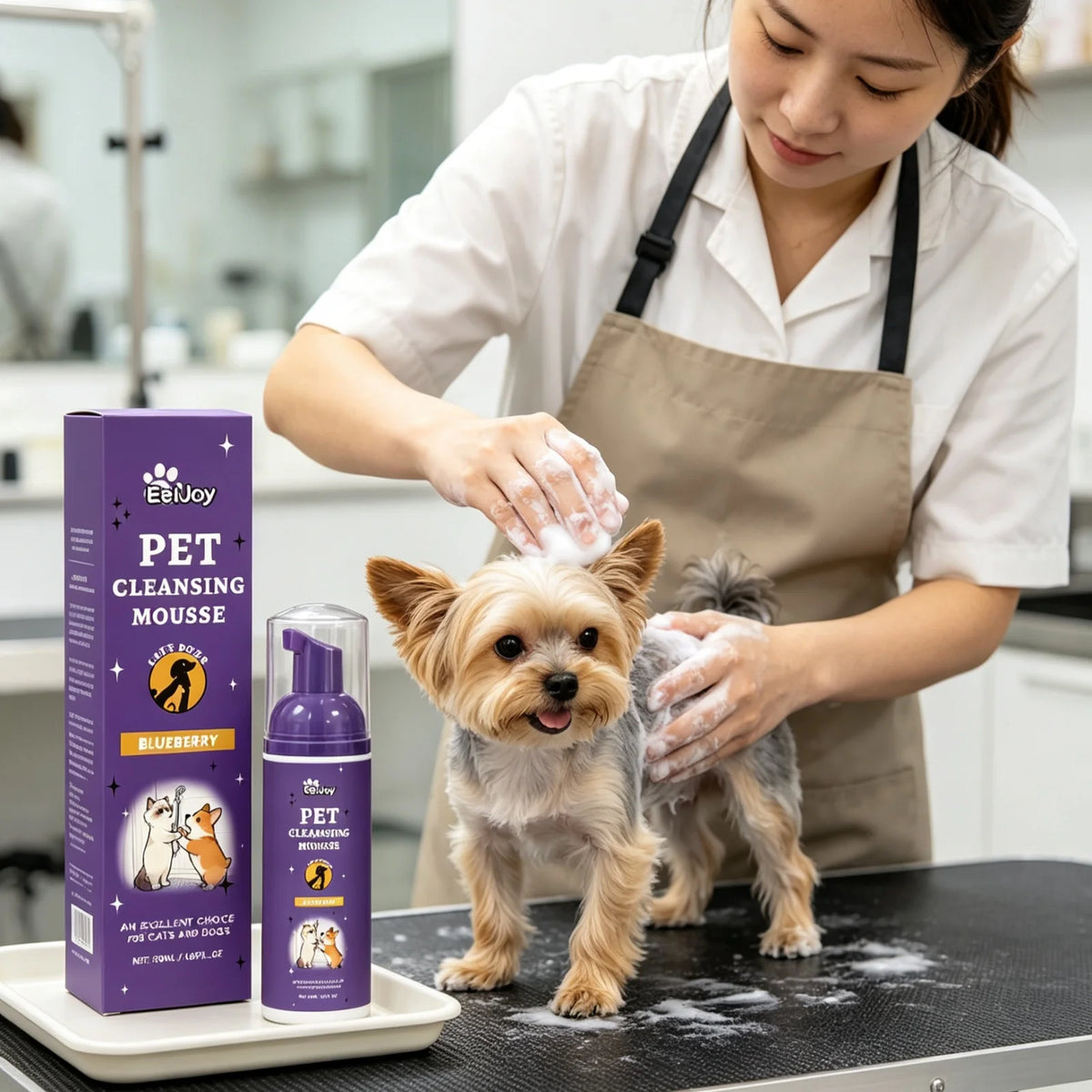 EelJoy Pet Grooming Foam Deep Cleansing Eliminating Odors Soothing Skin Minimize Scratching Prevent Fur Tangling Pet Wash Foam