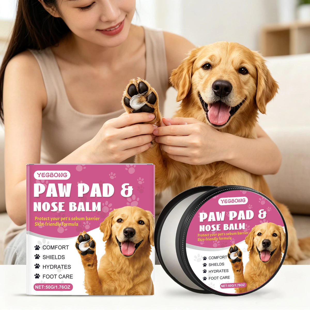 50g Pet Paw Care Balm Gentle Moisturizing Enhance Smoothness Nourishing Anti-chapping Relief Discomfort Daily Massage Maintain Pet Paw Pad Balm