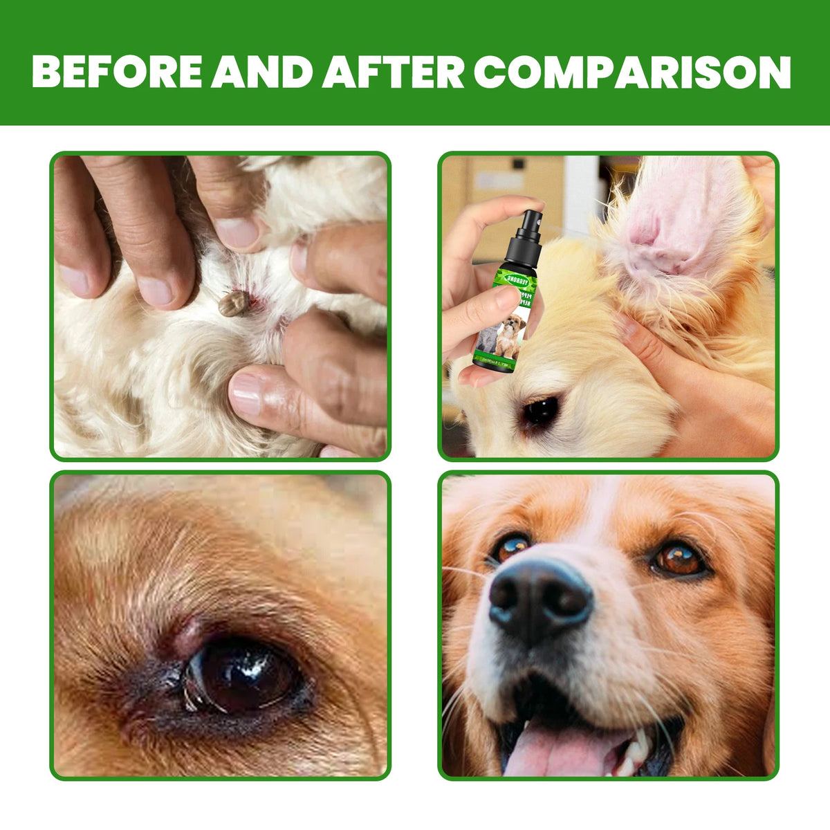 60ML Mint Pet Insect Repellent Spray Natural Formula Cleaning Pet Hair Dirts Eliminate Bad Odors Soothing Discomfort Relief Itching Pet Flea Repellent Spray