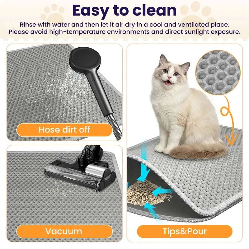 Waterproof Eva Double Layer Foldable Cat Litter Trapping Mat